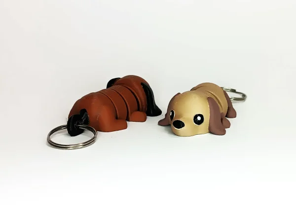 可動イヌフィギュア 3Dプリント フレキシブルアニマル