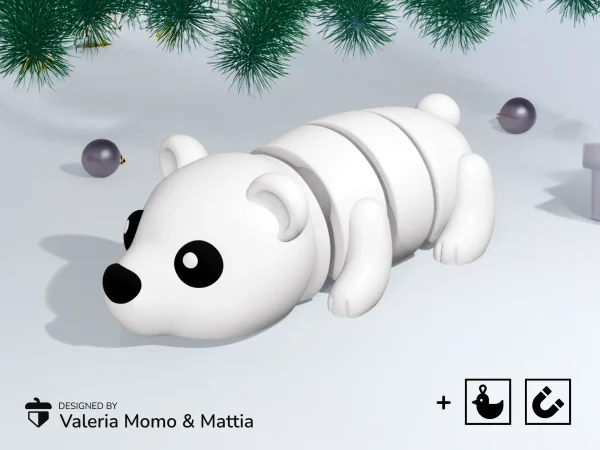 可動クマフィギュア 3Dプリント フレキシブルアニマル